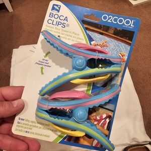 O2Cool Boca Clips - Pink and Blue